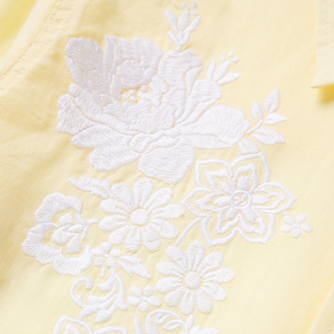 Embroidered Cotton Lawn Snap Front Shirt Yellow Women Stetson Western Shirts