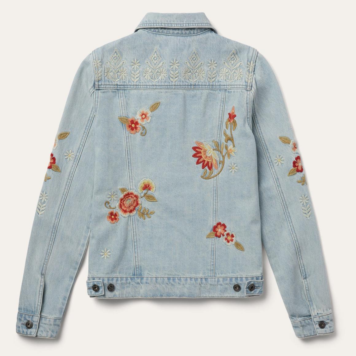Embroidered Denim Jacket Blue Women Stetson Jackets