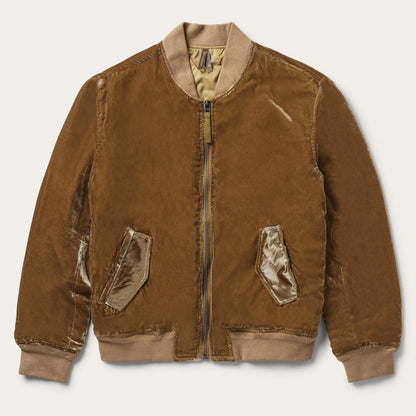 Embroidered Velvet Bomber Jacket Copper Women Stetson Jackets