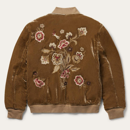 Embroidered Velvet Bomber Jacket Copper Women Stetson Jackets