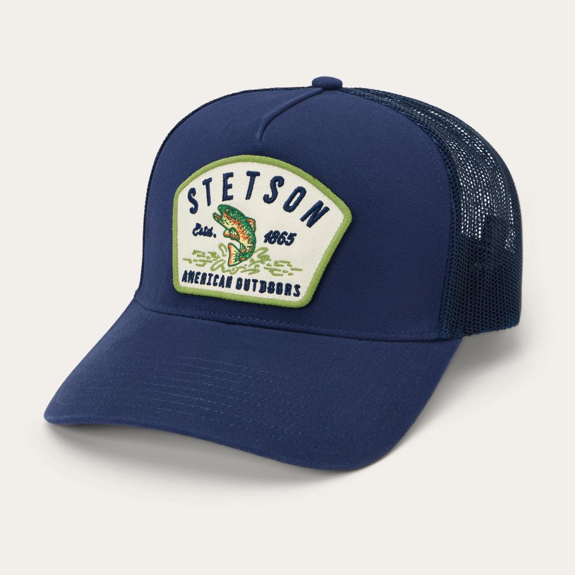 Fishing Patch Trucker Cap Navy Men/Women Stetson Caps & Truckers