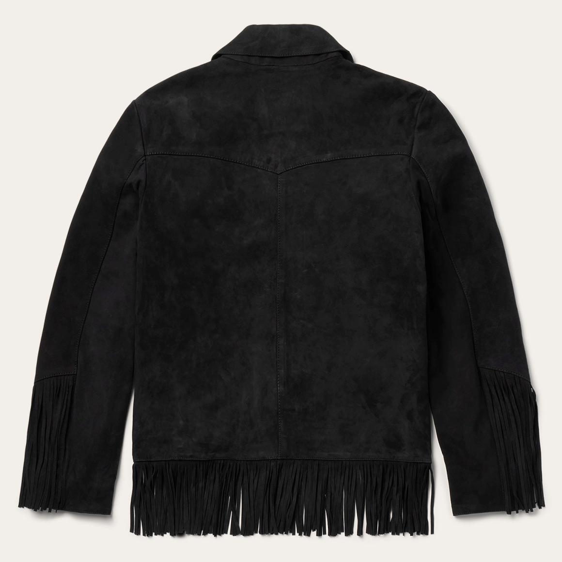 Fringe Suede Jacket Black Women Stetson Fringe Jackets