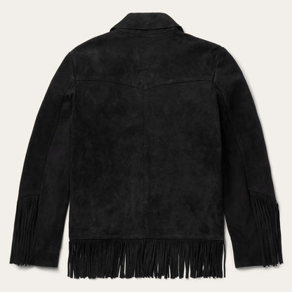 Fringe Suede Jacket Black Women Stetson Fringe Jackets