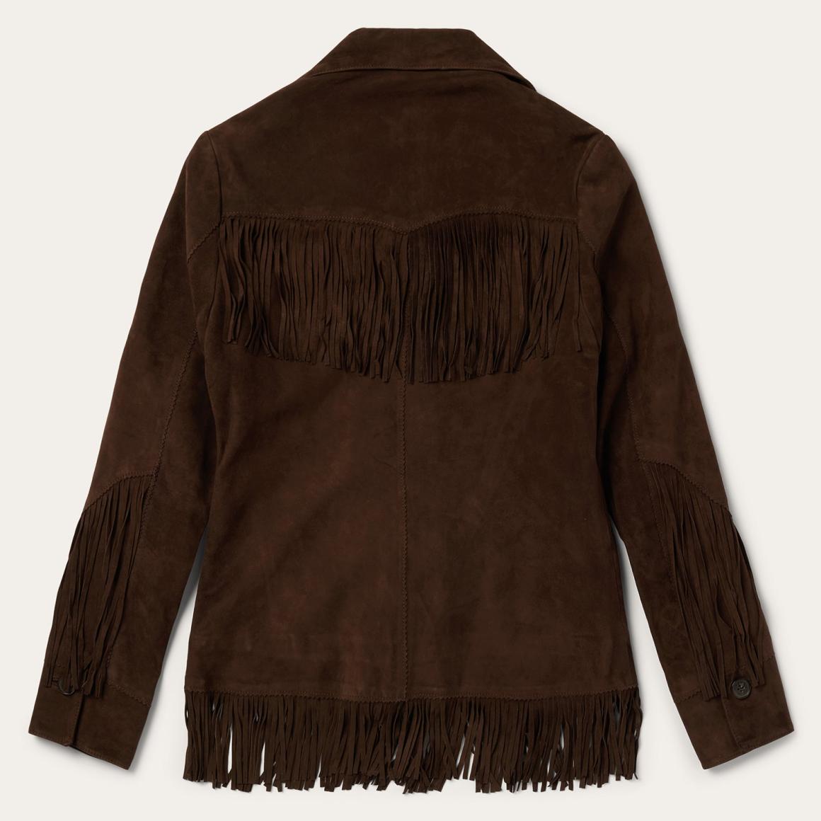 Fringe Suede Jacket Chocolate Women Stetson Fringe Jackets