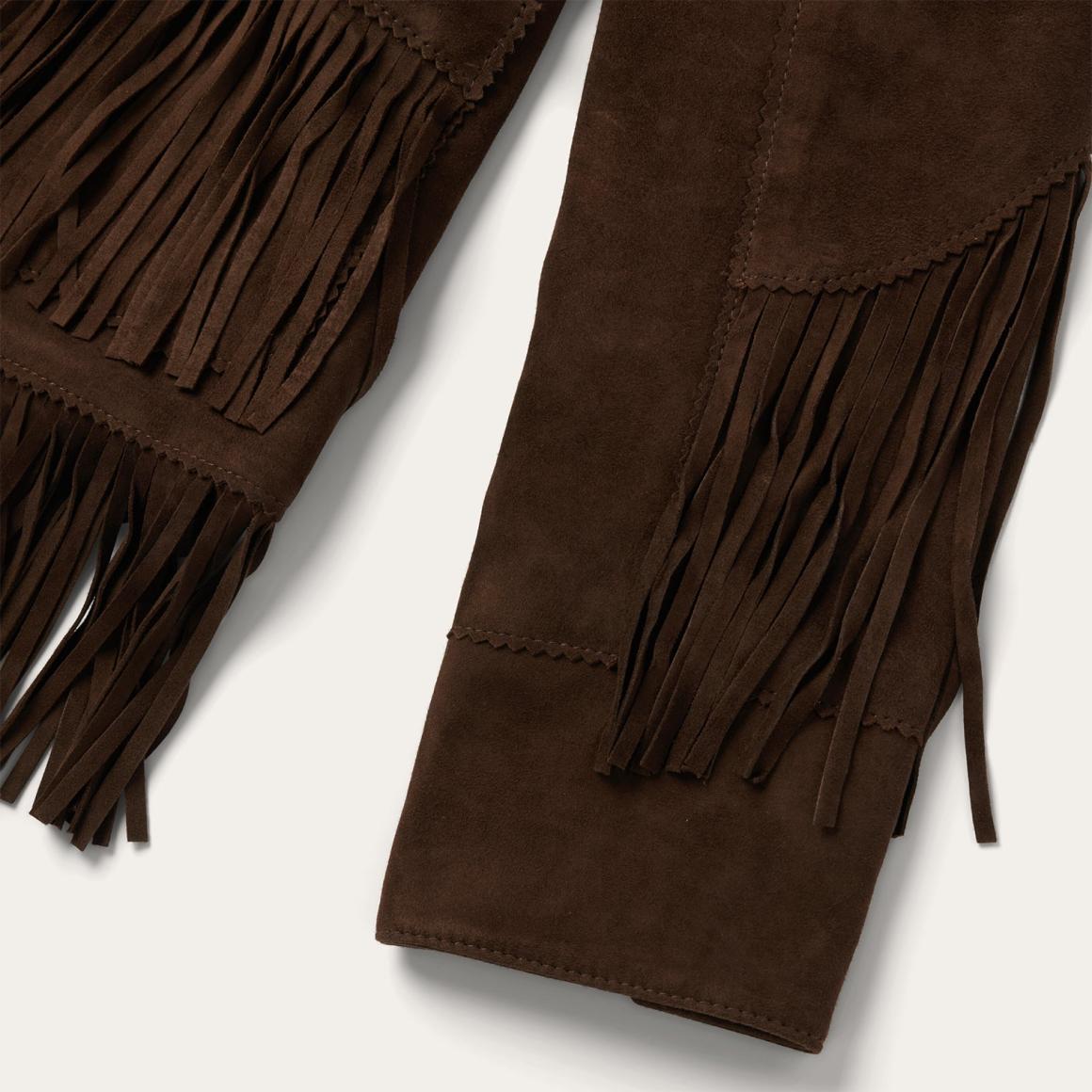 Fringe Suede Jacket Chocolate Women Stetson Jackets
