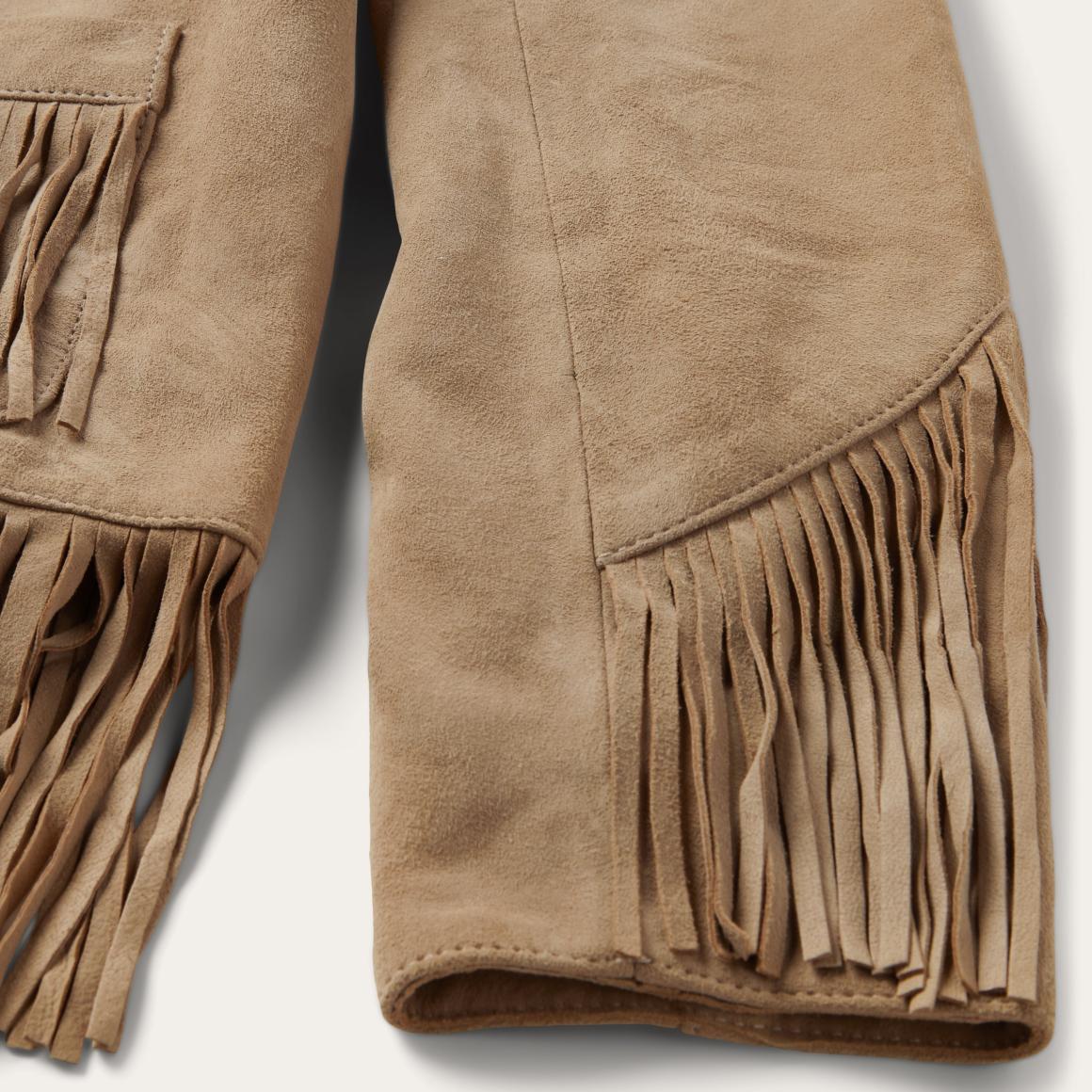 Fringe Suede Jacket Light Tan Women Stetson Fringe Jackets