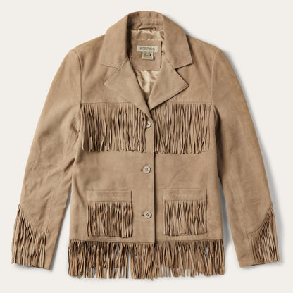 Fringe Suede Jacket Light Tan Women Stetson Jackets