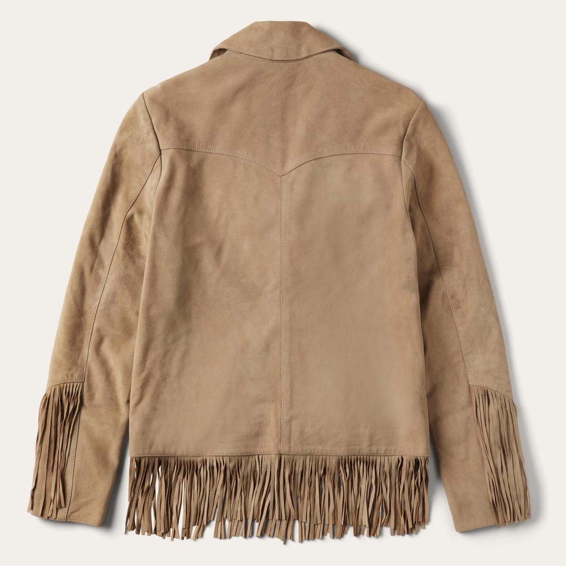 Fringe Suede Jacket Light Tan Women Stetson Jackets
