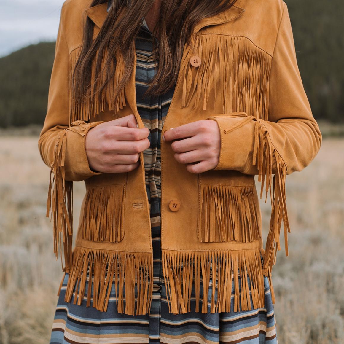 Fringe Suede Jacket Tan Women Stetson Fringe Jackets