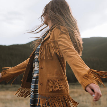 Fringe Suede Jacket Tan Women Stetson Jackets