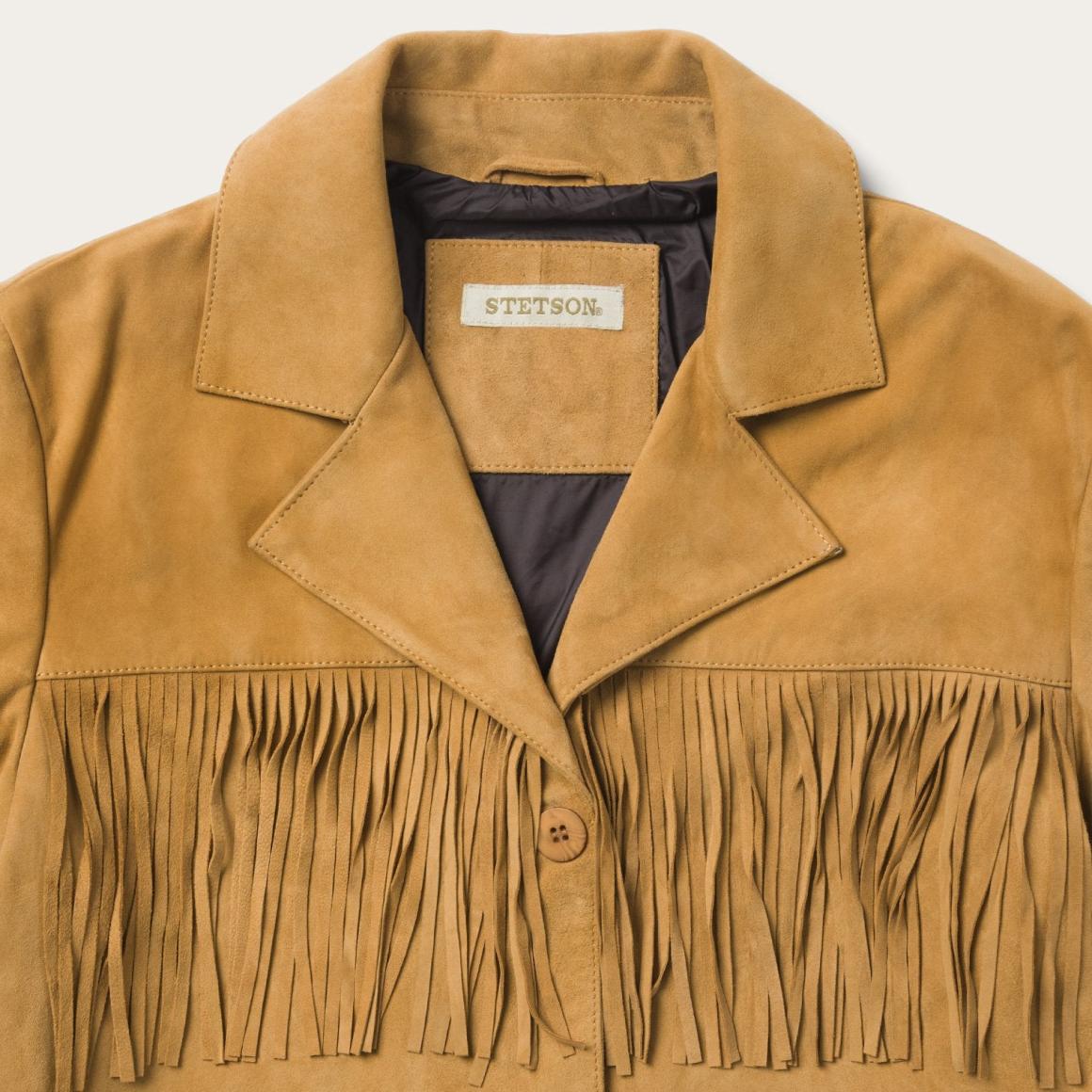 Fringe Suede Jacket Tan Women Stetson Jackets