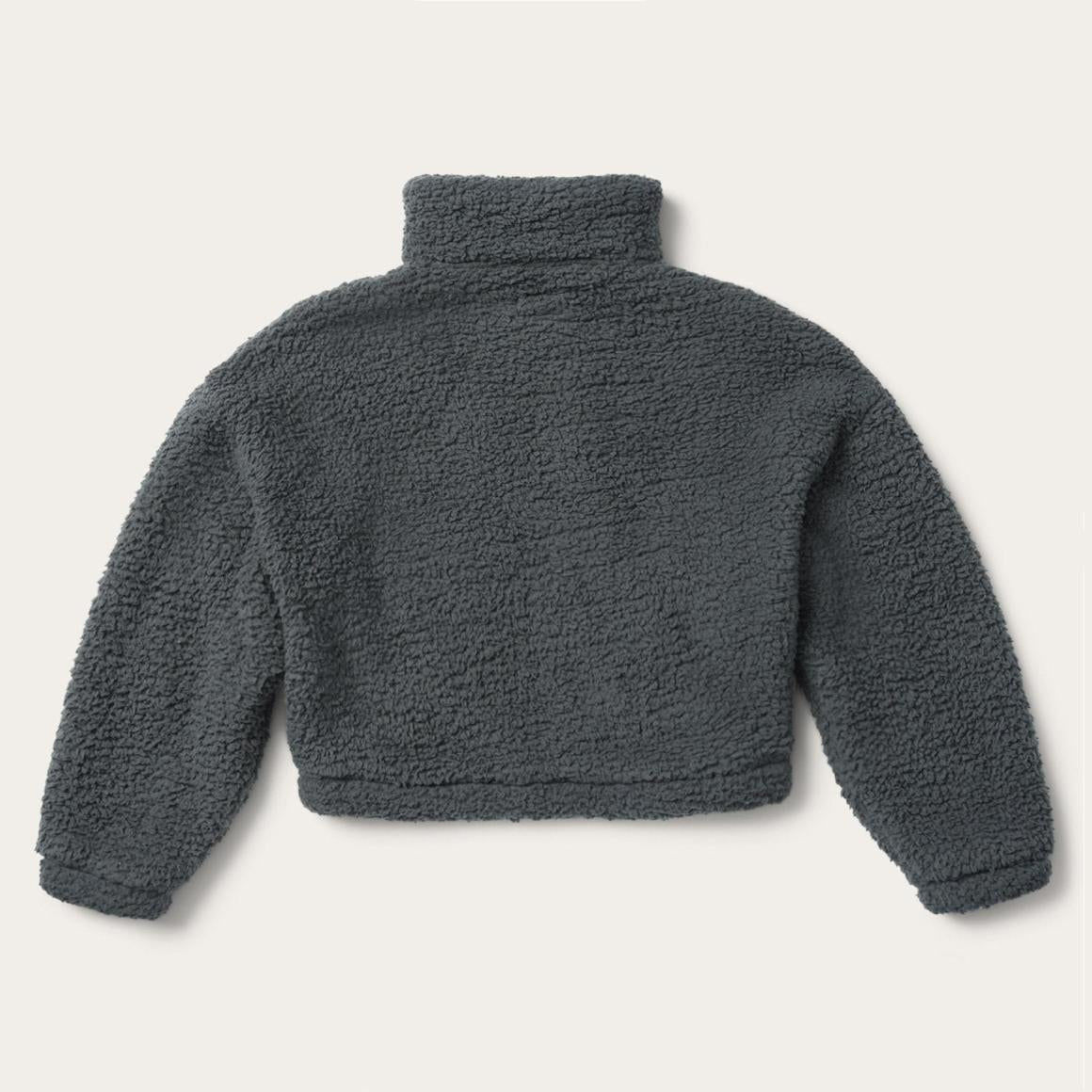 Fuzzy Teddy Bear Fleece Jacket Grey Women Stetson Jackets
