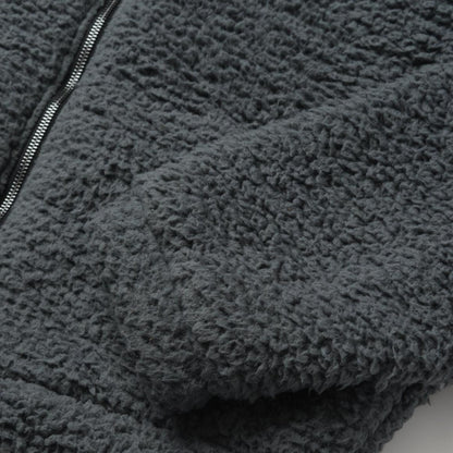 Fuzzy Teddy Bear Fleece Jacket Grey Women Stetson Jackets