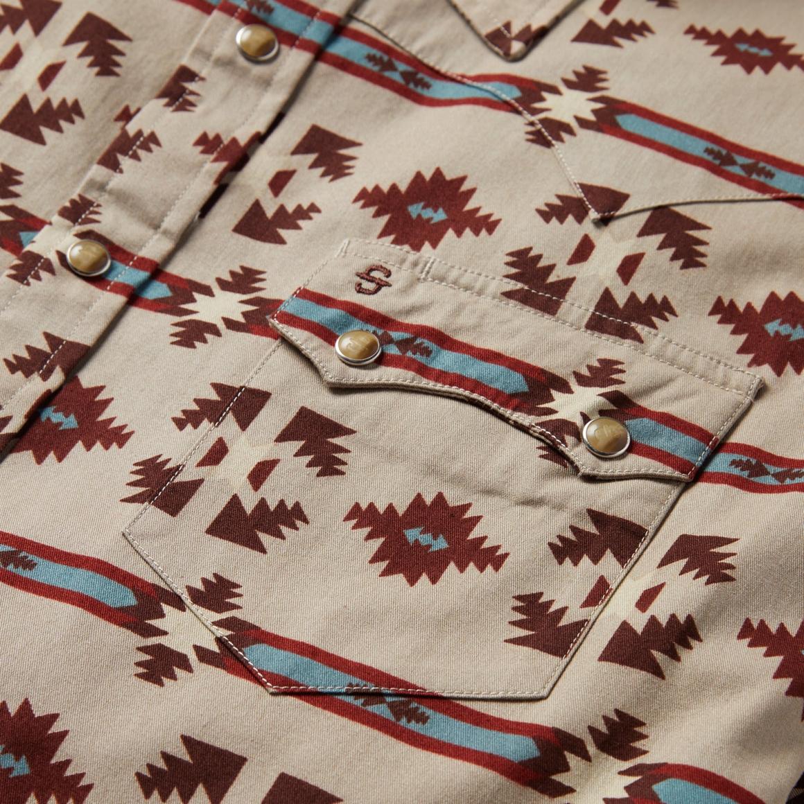 Gaucho Stripe Shirt Brown Men Stetson Modern Cut