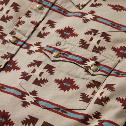 Gaucho Stripe Shirt Brown Men Stetson Modern Cut