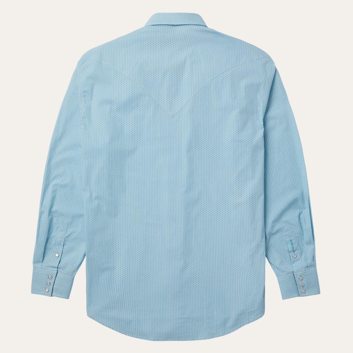 Geo Western Shirt Blue Men Stetson Classic Cut
