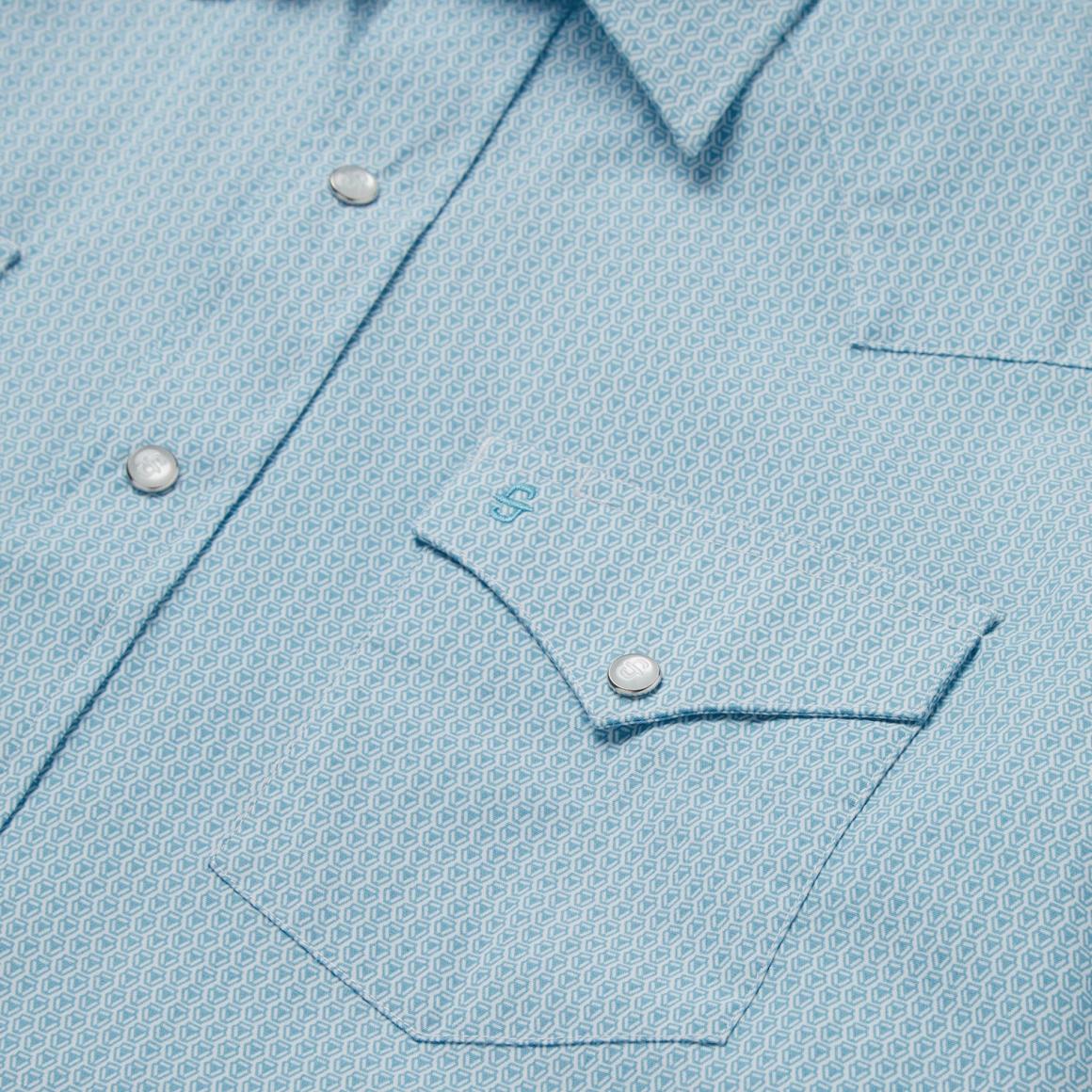 Geo Western Shirt Blue Men Stetson Western Shirts