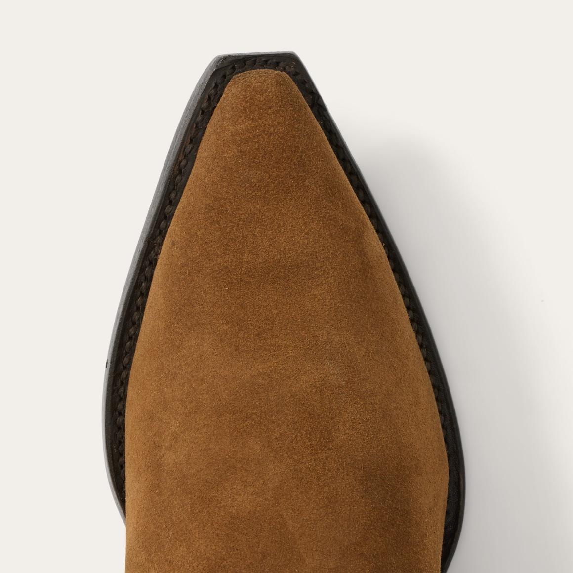 Glam Over-The-Knee Fringe Boot Tan Suede Women Stetson Western
