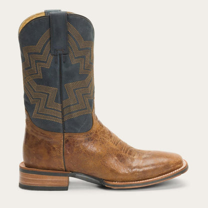 Goddard Burnished Blue & Brown Leather Boot Brown Men Stetson Western