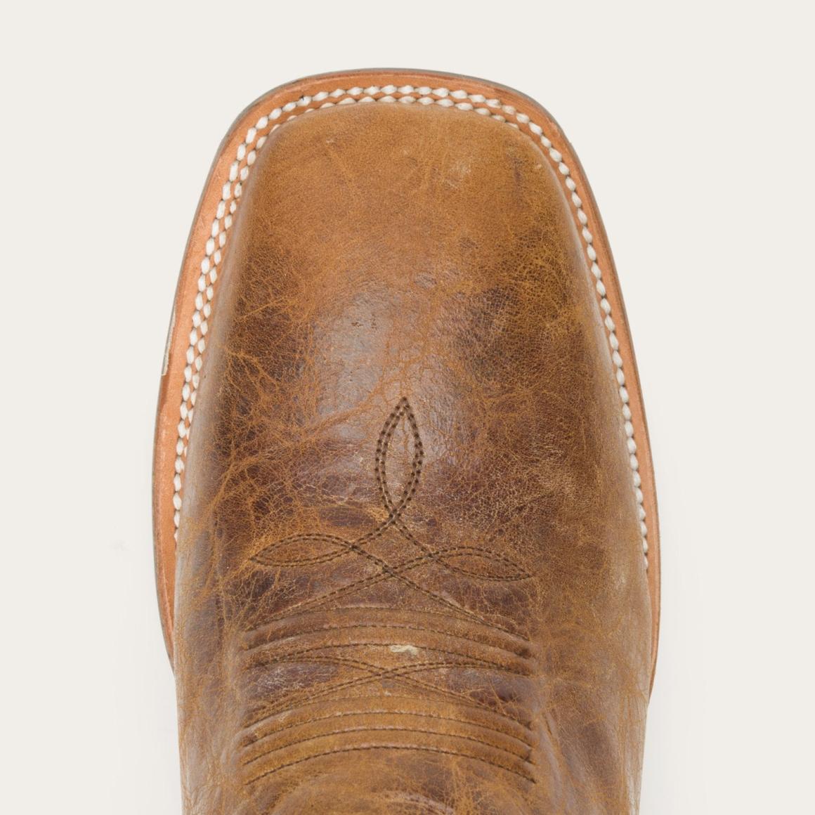 Goddard Burnished Blue & Brown Leather Boot Brown Men Stetson Western