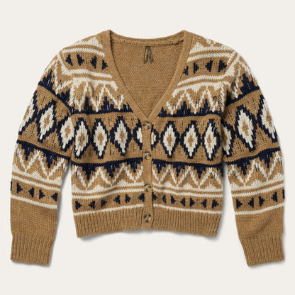 Gold Aztec Cardigan Yellow Women Stetson Sweaters