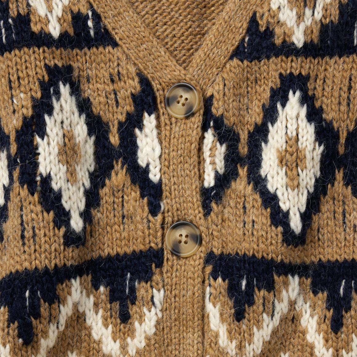Gold Aztec Cardigan Yellow Women Stetson Sweaters