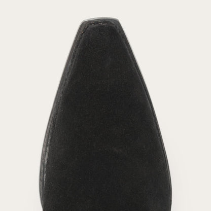 Halle Suede Fringe Side Zip Boot Black Women Stetson Shorties
