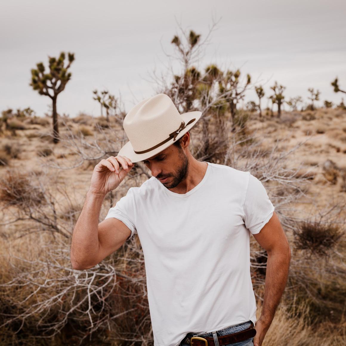 Hemp Straw Open Road Natural Men/Women Stetson Fedora