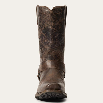 Heritage Harness Boots Waxed Dark Brown Men Stetson Western