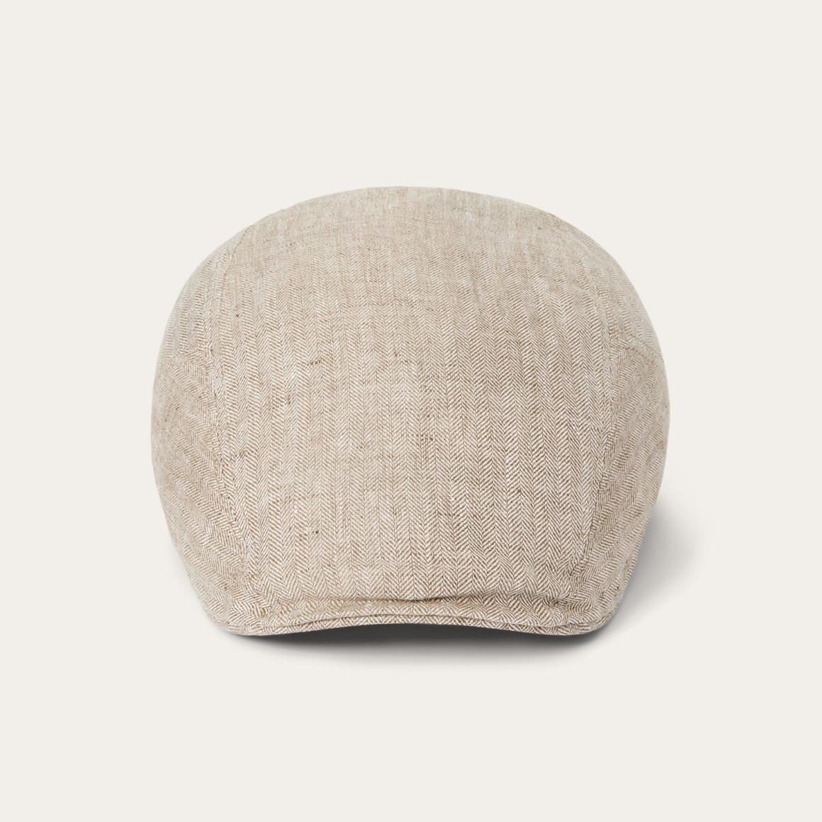 Herringbone Linen Ivy Cap Beige Herringbone Men/Women Stetson Caps & Truckers