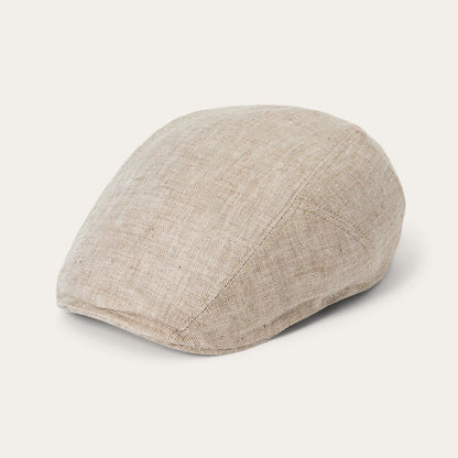 Herringbone Linen Ivy Cap Beige Herringbone Men/Women Stetson Caps & Truckers