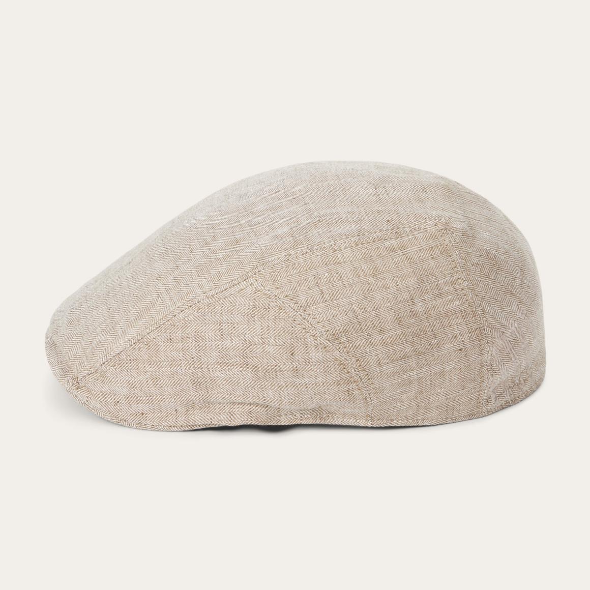Herringbone Linen Ivy Cap Beige Herringbone Men/Women Stetson Caps & Truckers