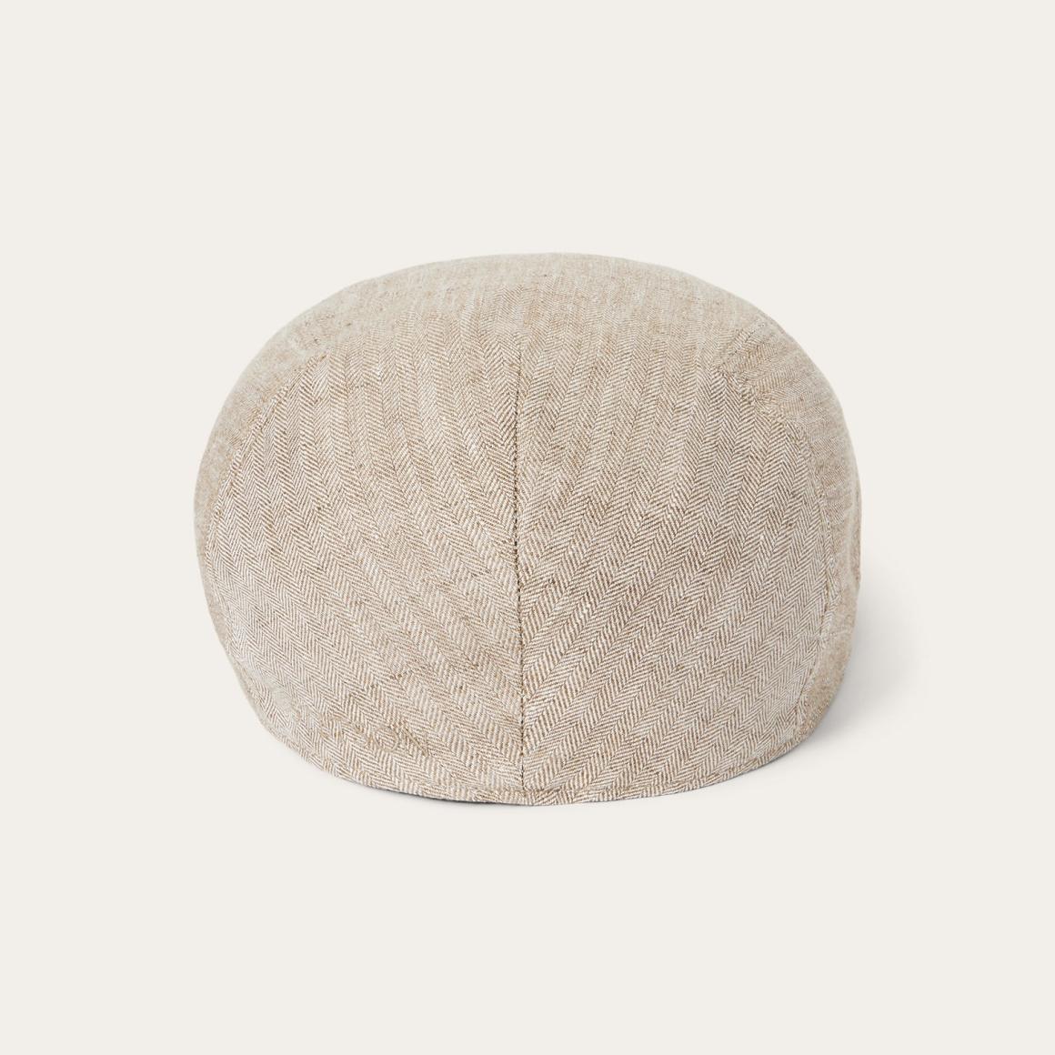 Herringbone Linen Ivy Cap Beige Herringbone Men/Women Stetson Caps & Truckers