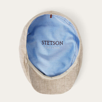 Herringbone Linen Ivy Cap Beige Herringbone Men/Women Stetson Caps & Truckers