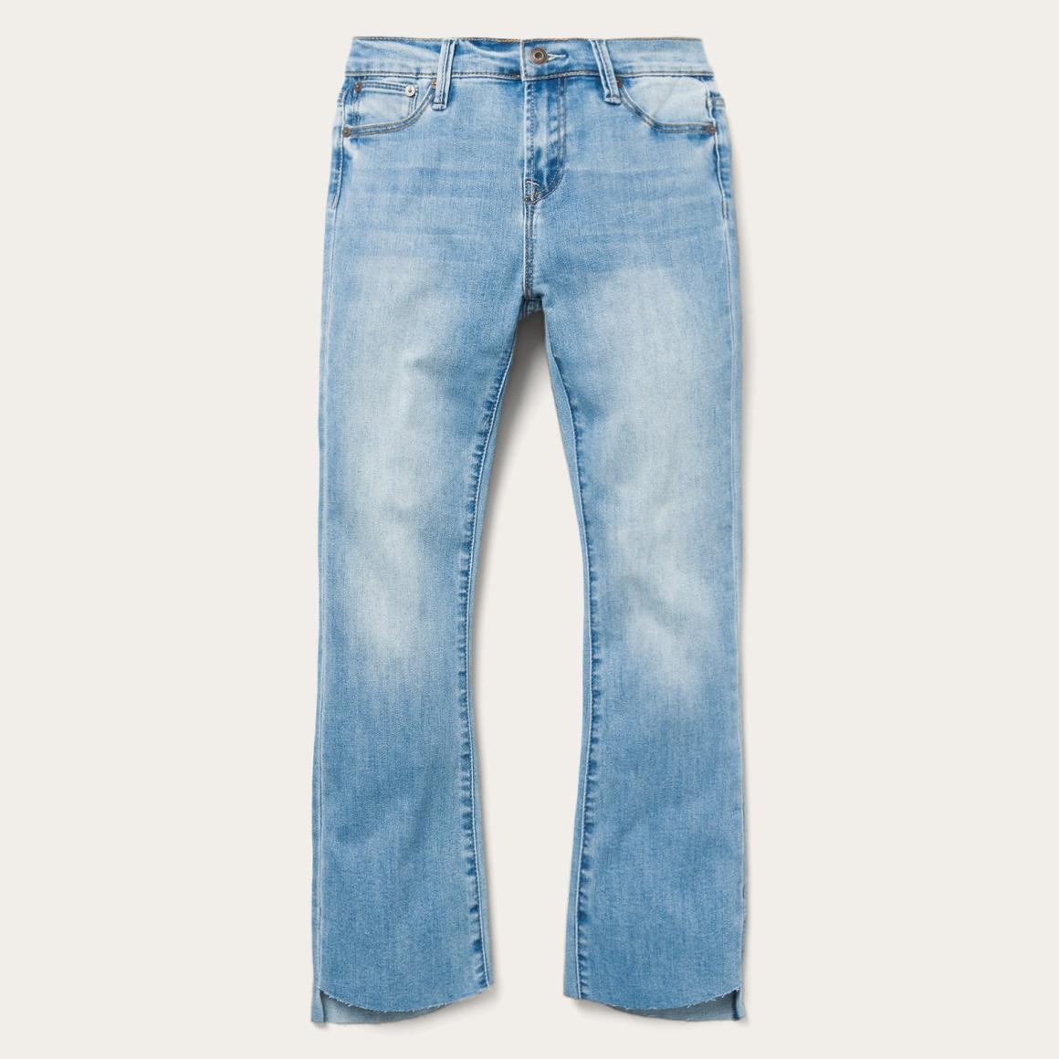 High Waist Flare Crop Jean Blue Women Stetson Denim