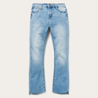 High Waist Flare Crop Jean Blue Women Stetson Denim
