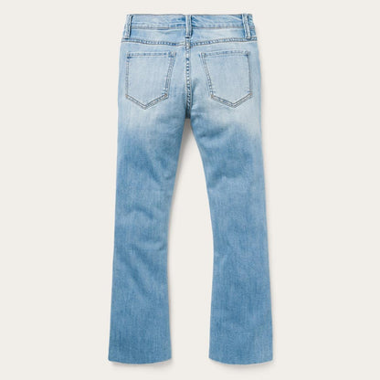 High Waist Flare Crop Jean Blue Women Stetson Denim