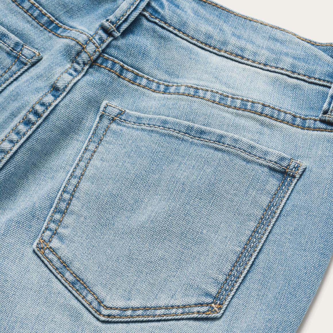 High Waist Flare Crop Jean Blue Women Stetson Denim