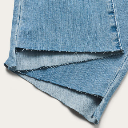 High Waist Flare Crop Jean Blue Women Stetson Denim
