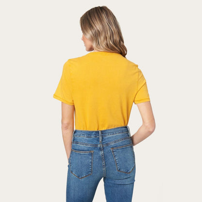 Hold Your Horses Graphic Tee Yellow Women Stetson Tees