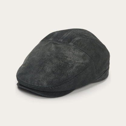 Hood Weathered Leather Ivy Cap Black Men/Women Stetson Caps & Truckers