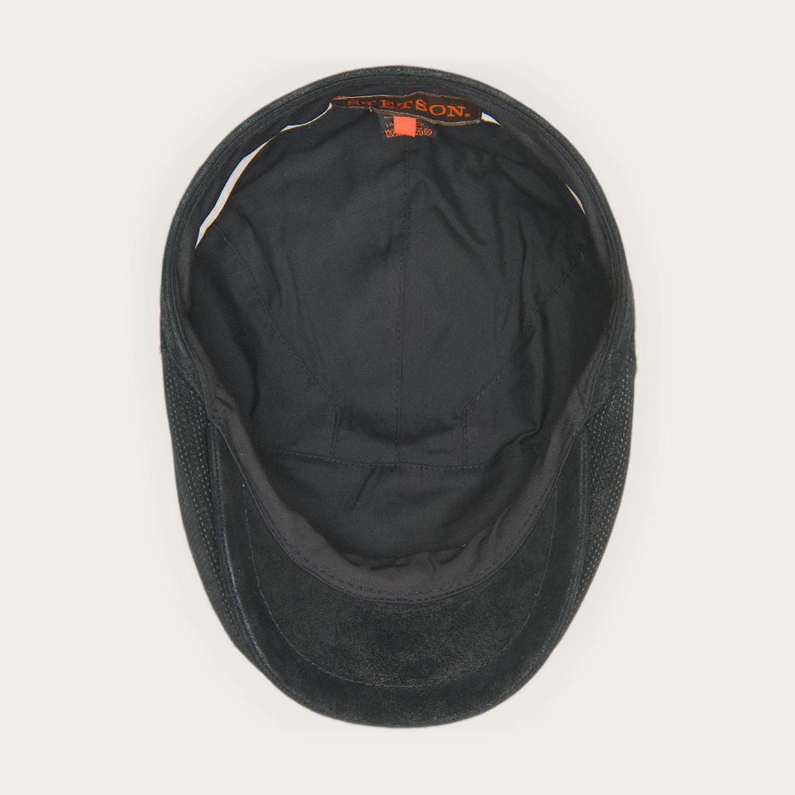 Hood Weathered Leather Ivy Cap Black Men/Women Stetson Caps & Truckers