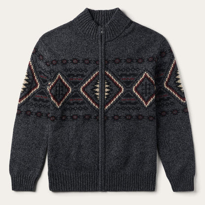 Horizontal Aztec Cardigan Grey Men Stetson Jackets