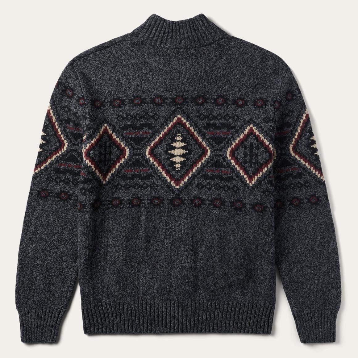 Horizontal Aztec Cardigan Grey Men Stetson Jackets