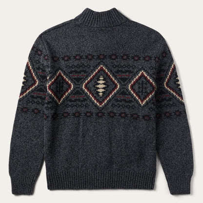 Horizontal Aztec Cardigan Grey Men Stetson Jackets