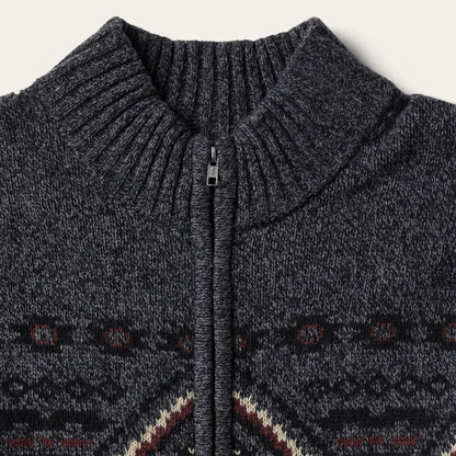 Horizontal Aztec Cardigan Grey Men Stetson Jackets