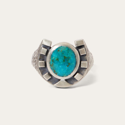 Horseshoe Ring With Turquoise Men/Women Stetson Jewelry