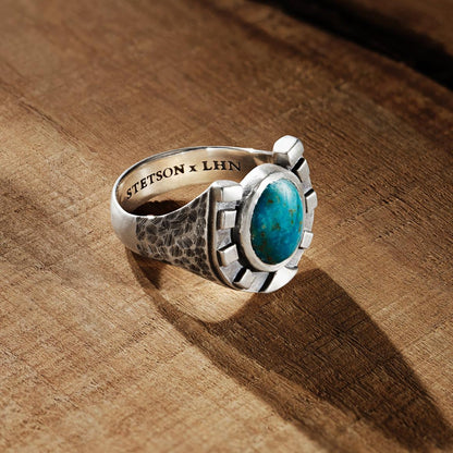 Horseshoe Ring With Turquoise Men/Women Stetson Jewelry