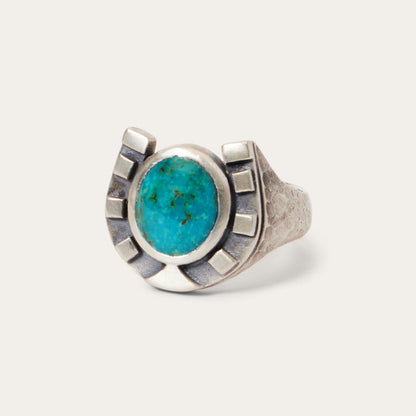 Horseshoe Ring With Turquoise Men/Women Stetson Jewelry