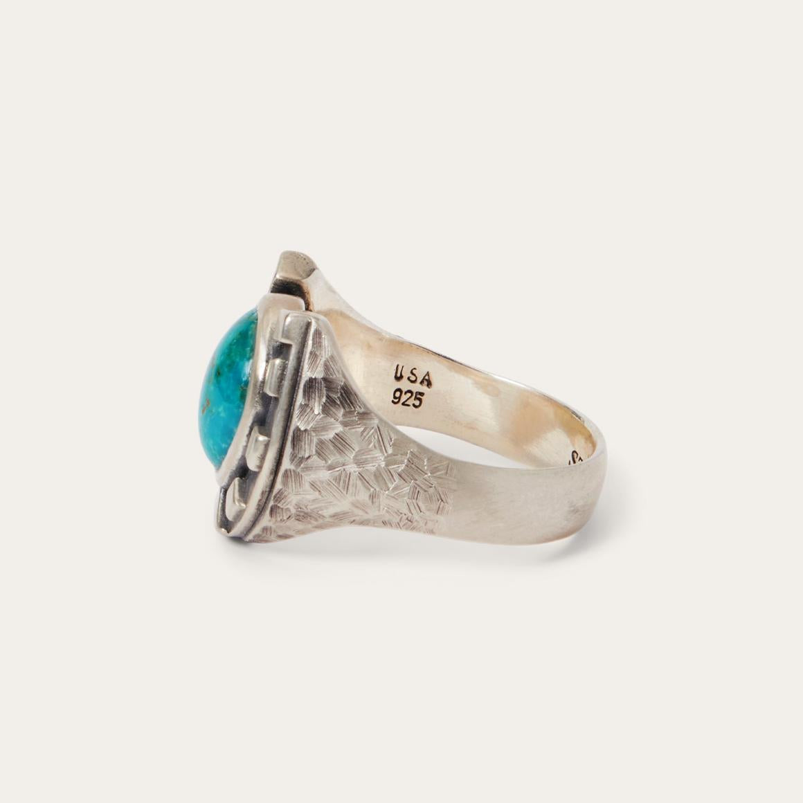 Horseshoe Ring With Turquoise Men/Women Stetson Jewelry